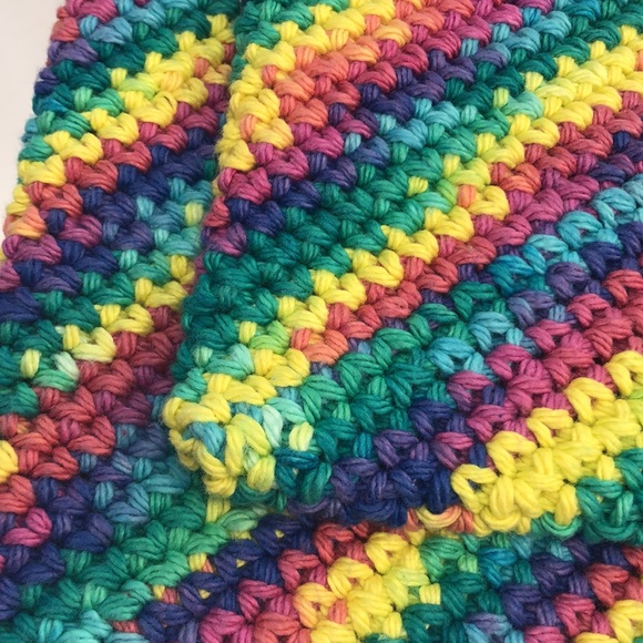 Hand crochet double thick 100% cotton potholders set of 2 - Picture 5 of 6